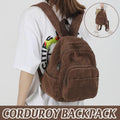 Schoolbag Corduroy Shoulder Bag Simple Mini Backpack for Daily Casual Use V528-BOOK-BAG-COFFEE-698051