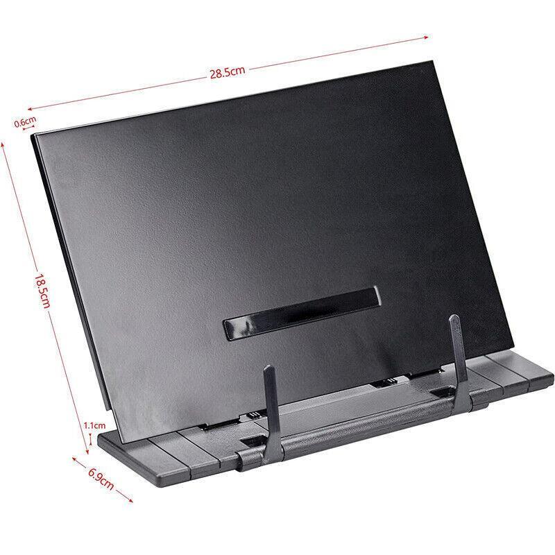 Portable Steel Book Stand Reading Desk Holder Tilt Adjustment Holder Bookstand V528-BOOKSTAND-BLACK-662468
