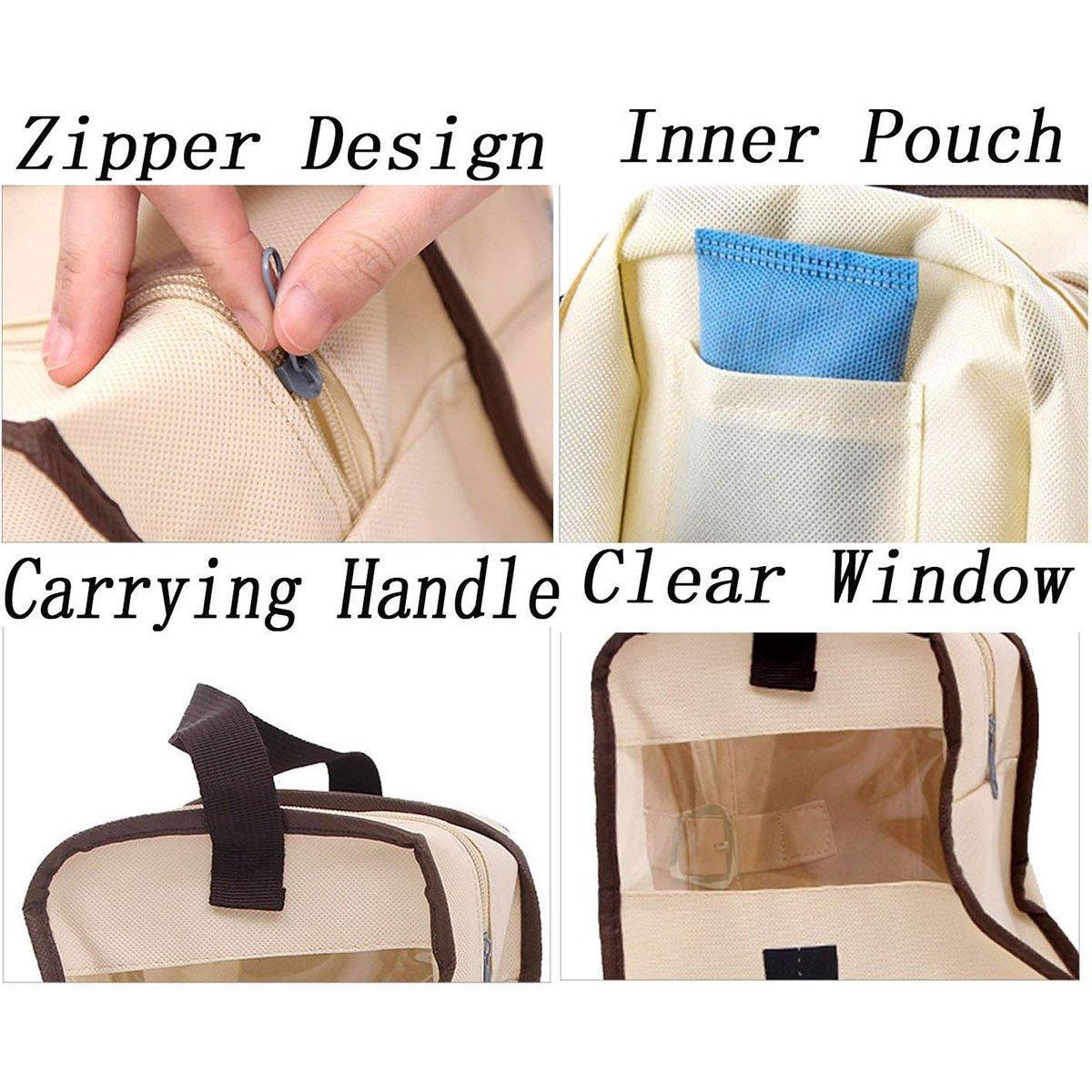 4PCS Beige Travel Shoe Bag Home Boot Storage Visual Dustproof Long Short Covers V528-BOOT-POCKET-BEIGE-4PCS-286330