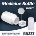 100pcs White Plastic Capsule Bottle Small Medicine Granule Packaging Container - 50ml V528-BOTTLE-100PCS-50ML-542858