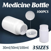 100pcs White Plastic Capsule Bottle Small Medicine Granule Packaging Container - 50ml V528-BOTTLE-100PCS-50ML-542858