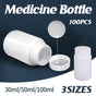 100pcs White Plastic Capsule Bottle Small Medicine Granule Packaging Container - 50ml V528-BOTTLE-100PCS-50ML-542858