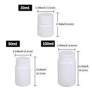 100pcs White Plastic Capsule Bottle Small Medicine Granule Packaging Container - 50ml V528-BOTTLE-100PCS-50ML-542858