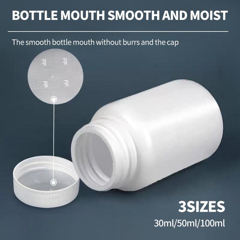 100pcs White Plastic Capsule Bottle Small Medicine Granule Packaging Container - 50ml V528-BOTTLE-100PCS-50ML-542858