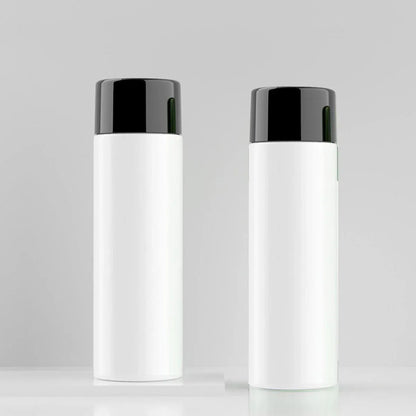 50/100/150ml Plastic Toner Lotion Bottles Refillable Travel Cosmetic Containers - Black Lid + White Bottle - V528-BOTTLE-10PCS-100ML-LBP-BLACK-503123