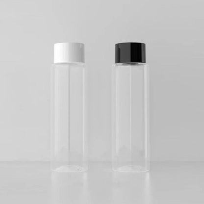50/100/150ml Plastic Toner Lotion Bottles Refillable Travel Cosmetic Containers - Black Lid + White Bottle - V528-BOTTLE-10PCS-150ML-LBP-BLACK-227814