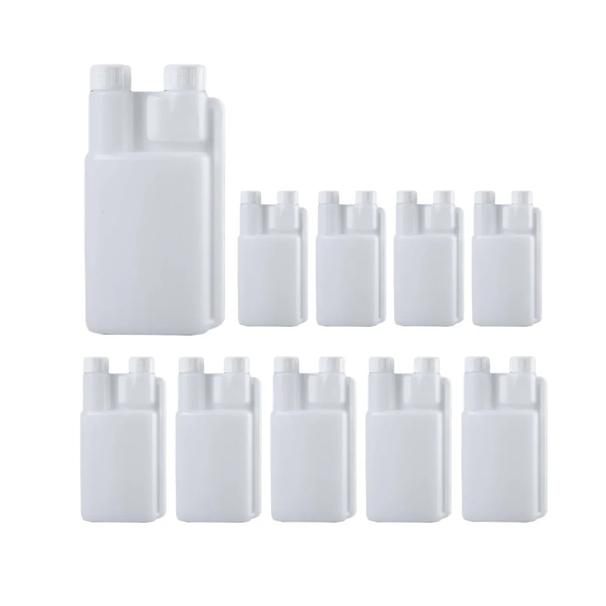 250-1000ml Plastic Twin Chamber Bottle with Tamper Evident Cap for Chemical Liquids - 10Pcs 500ml V528-BOTTLE-10PCS-500ML-331091