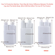 250-1000ml Plastic Twin Chamber Bottle with Tamper Evident Cap for Chemical Liquids - 10Pcs 500ml