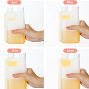 250-1000ml Plastic Twin Chamber Bottle with Tamper Evident Cap for Chemical Liquids - 10Pcs 500ml