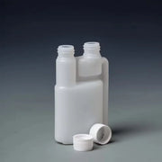 250-1000ml Plastic Twin Chamber Bottle with Tamper Evident Cap for Chemical Liquids - 10Pcs 500ml