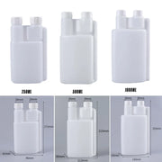 250-1000ml Plastic Twin Chamber Bottle with Tamper Evident Cap for Chemical Liquids - 10Pcs 500ml