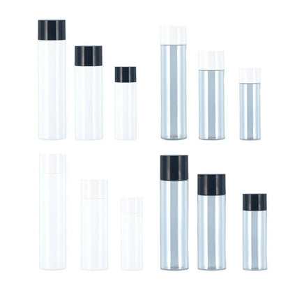 50/100/150ml Plastic Toner Lotion Bottles Refillable Travel Cosmetic Containers - Black Lid + White Bottle - V528-BOTTLE-10PCS-50ML-LBP-BLACK-277490