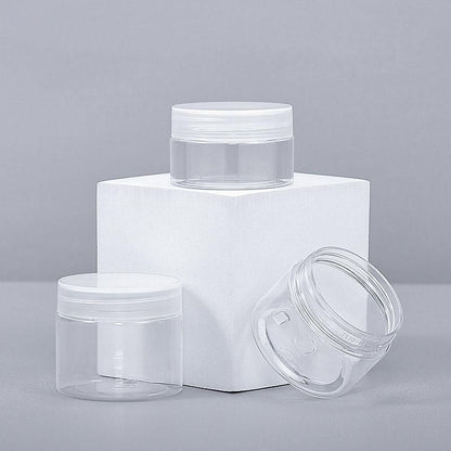 10pcs Transparent Wide Mouth Plastic Jars with Cap Skin Care Cream Containers - 80ml V528-BOTTLE-10PCS-TRANSPARENT-157101
