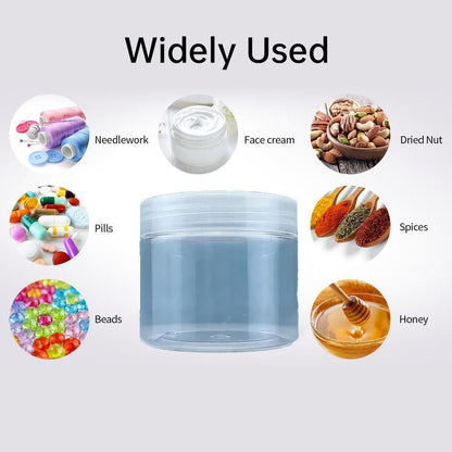 10pcs Transparent Wide Mouth Plastic Jars with Cap Skin Care Cream Containers - 80ml V528-BOTTLE-10PCS-TRANSPARENT-157101