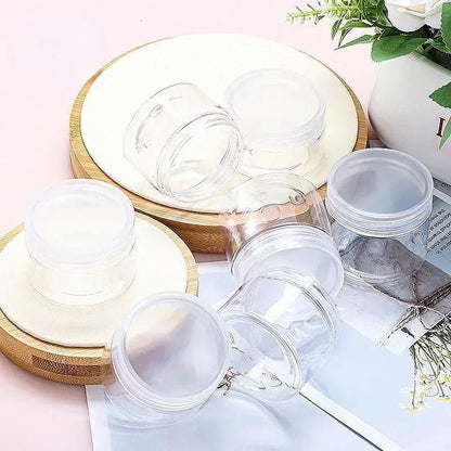 10pcs Transparent Wide Mouth Plastic Jars with Cap Skin Care Cream Containers - 50ml V528-BOTTLE-10PCS-TRANSPARENT-326523