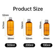 20pcs Brown Transparent Cosmetic Bottles with Aluminum Lids for Packaging - Brown-100ml V528-BOTTLE-20PCS-BROWN-100ML-583554