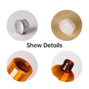 20pcs Brown Transparent Cosmetic Bottles with Aluminum Lids for Packaging - Brown-100ml V528-BOTTLE-20PCS-BROWN-100ML-583554