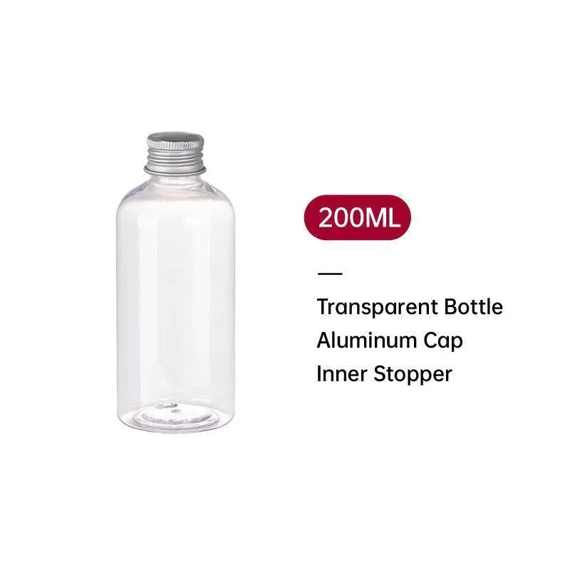 20pcs Brown Transparent Cosmetic Bottles with Aluminum Lids for Packaging - Brown-100ml V528-BOTTLE-20PCS-BROWN-100ML-583554