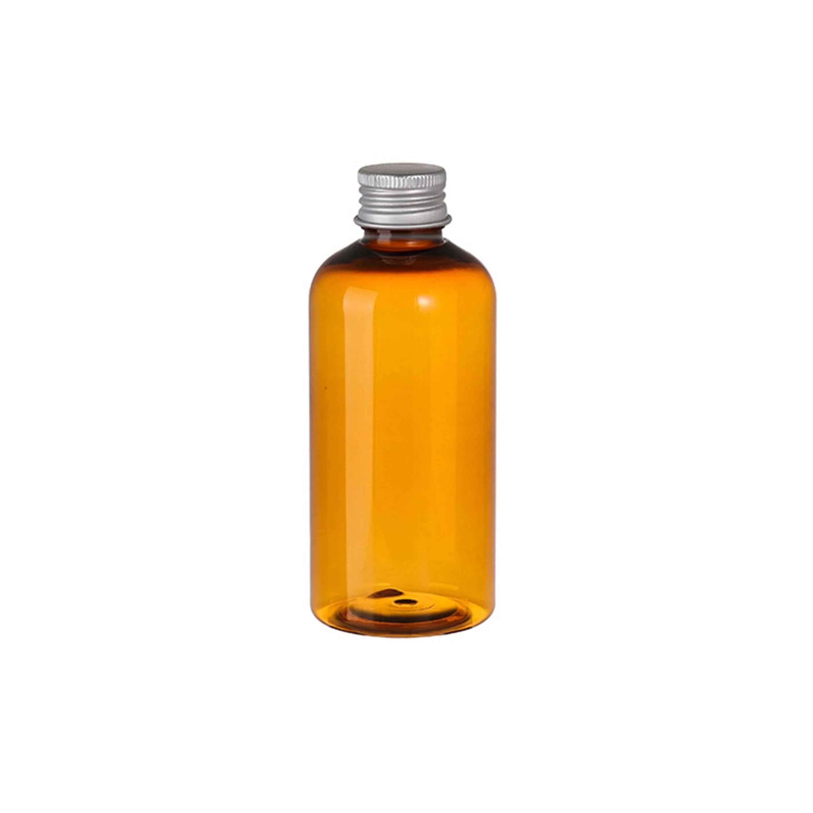 20pcs Brown Transparent Cosmetic Bottles with Aluminum Lids for Packaging - Brown-200ml V528-BOTTLE-20PCS-BROWN-200ML-458961