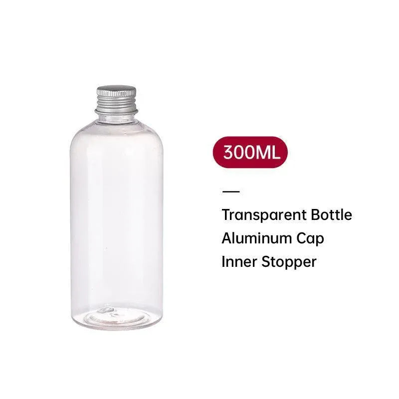 20pcs Brown Transparent Cosmetic Bottles with Aluminum Lids for Packaging - Brown-200ml V528-BOTTLE-20PCS-BROWN-200ML-458961