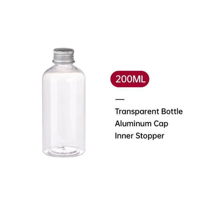 20pcs Brown Transparent Cosmetic Bottles with Aluminum Lids for Packaging - Brown-300ml V528-BOTTLE-20PCS-BROWN-300ML-415075