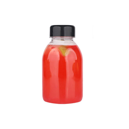 20pcs 250ml Reusable Plastic Juice Bottles 38mm Caliber Clear Beverage Container - Bottle-20pcs-Glossy -Black V528-BOTTLE-20PCS-GLOSSY-BLACK-230752