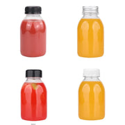 20pcs 250ml Reusable Plastic Juice Bottles 38mm Caliber Clear Beverage Container - Bottle-20pcs-Glossy -Black V528-BOTTLE-20PCS-GLOSSY-BLACK-230752