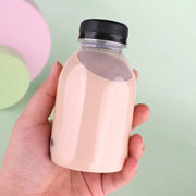 20pcs 250ml Reusable Plastic Juice Bottles 38mm Caliber Clear Beverage Container - Bottle-20pcs-Glossy -Black V528-BOTTLE-20PCS-GLOSSY-BLACK-230752