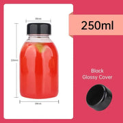 20pcs 250ml Reusable Plastic Juice Bottles 38mm Caliber Clear Beverage Container - Bottle-20pcs-Glossy -Black V528-BOTTLE-20PCS-GLOSSY-BLACK-230752