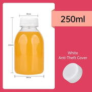 20pcs 250ml Reusable Plastic Juice Bottles 38mm Caliber Clear Beverage Container - Bottle-20pcs-Glossy -Black V528-BOTTLE-20PCS-GLOSSY-BLACK-230752