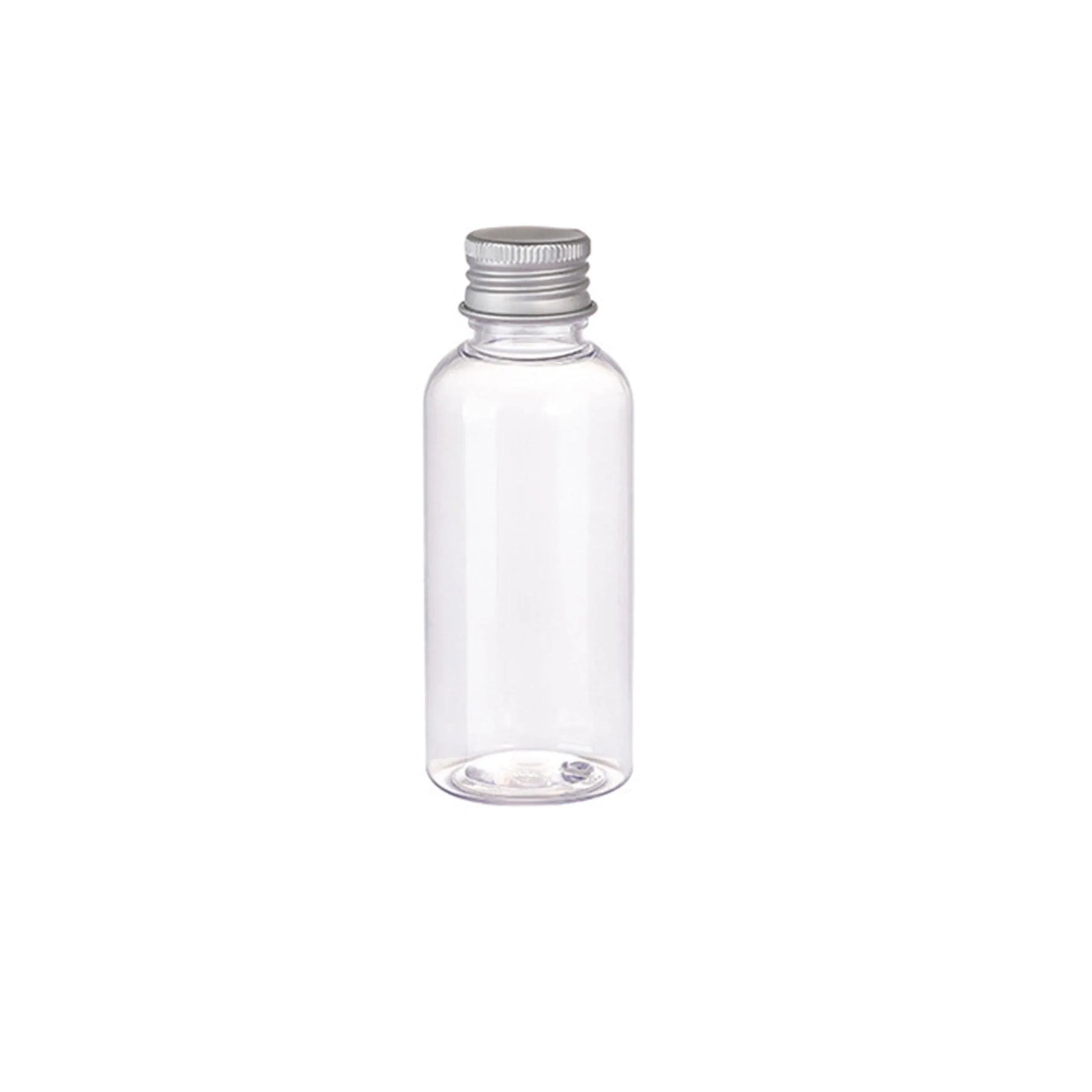 20pcs Brown Transparent Cosmetic Bottles with Aluminum Lids for Packaging - Transparent-100ml V528-BOTTLE-20PCS-TRANSPARENT-100ML-465789