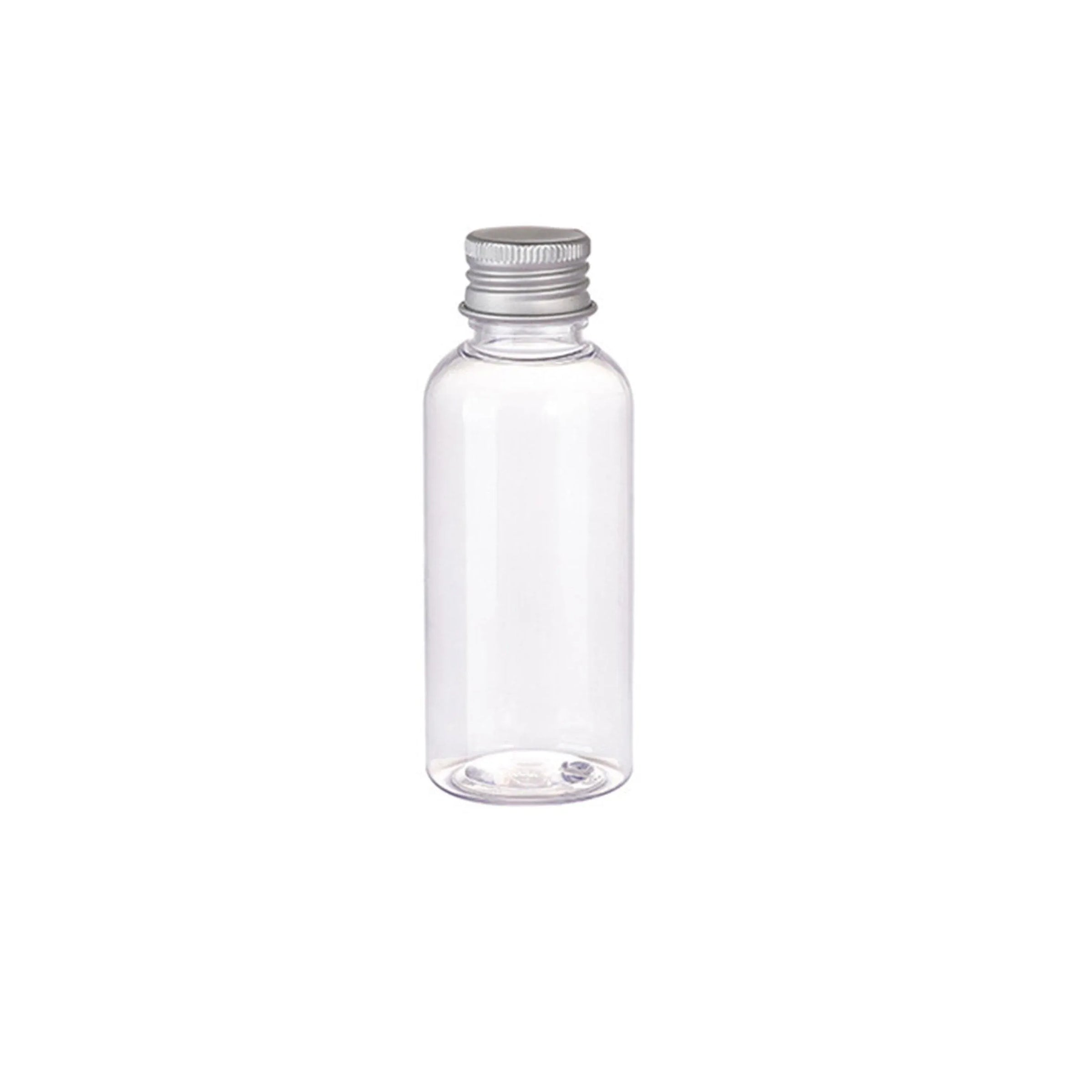 20pcs Brown Transparent Cosmetic Bottles with Aluminum Lids for Packaging - Transparent-100ml V528-BOTTLE-20PCS-TRANSPARENT-100ML-465789