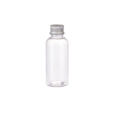 20pcs Brown Transparent Cosmetic Bottles with Aluminum Lids for Packaging - Transparent-100ml V528-BOTTLE-20PCS-TRANSPARENT-100ML-465789
