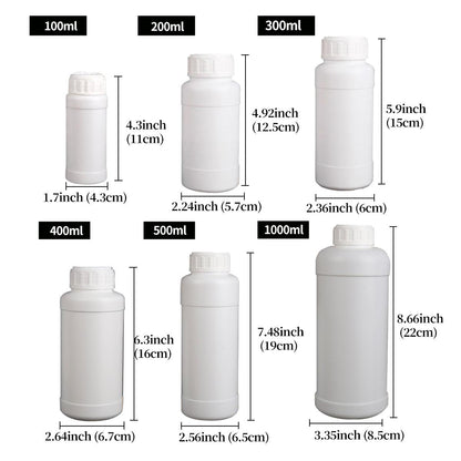 50pcs Chemical Bottle White Plastic Sample Reagent Bottles for Lab Storage - 300ml V528-BOTTLE-50PCS-300ML-630947