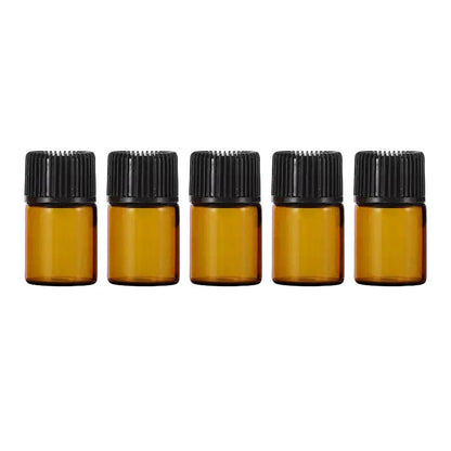 5pcs 2ml-5ml Amber Glass Orifice Reducer Bottles Sample Vial Dram Essential Oils - 2ml V528-BOTTLE-5PCS-2ML-574026