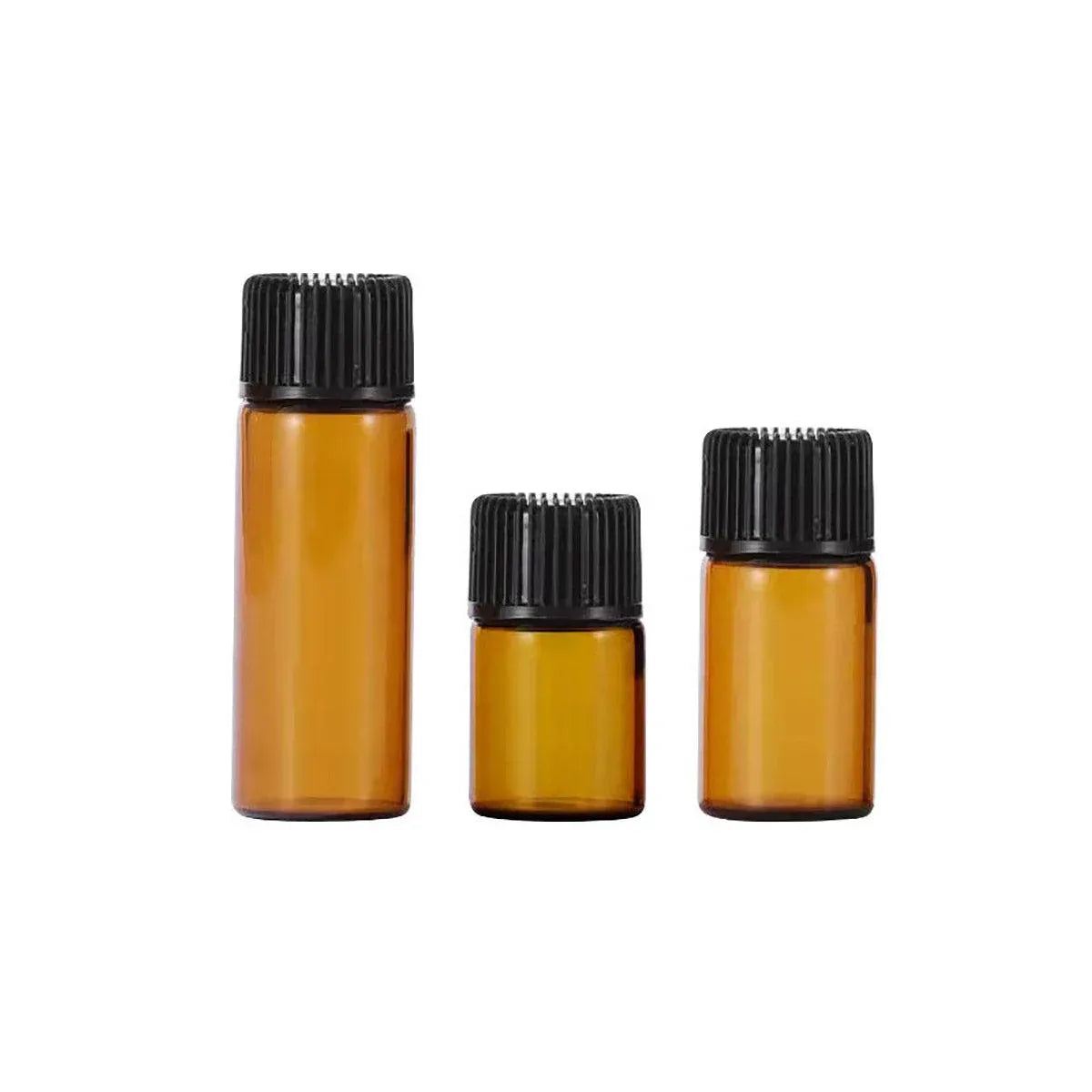 5pcs 2ml-5ml Amber Glass Orifice Reducer Bottles Sample Vial Dram Essential Oils - 2ml V528-BOTTLE-5PCS-2ML-574026