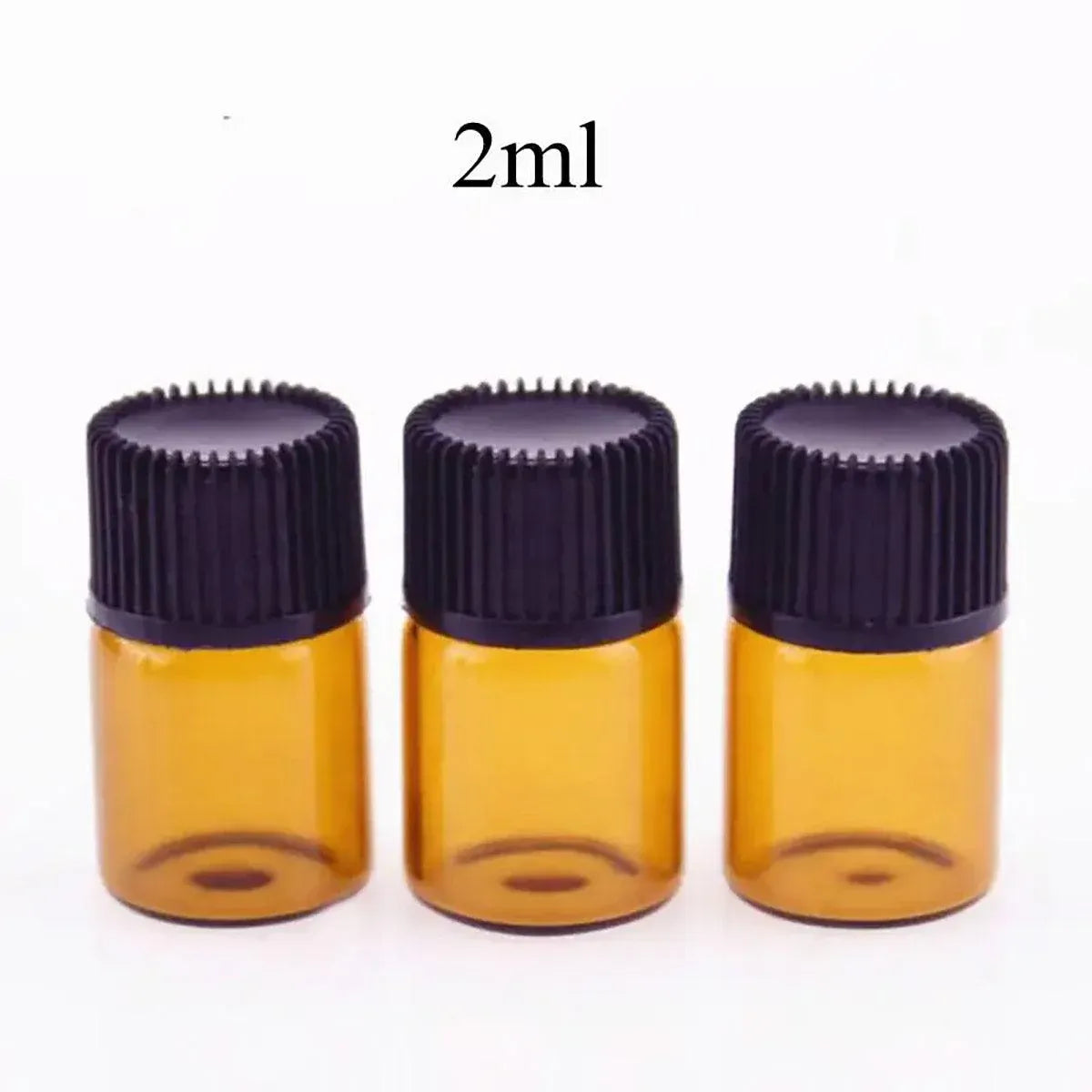 5pcs 2ml-5ml Amber Glass Orifice Reducer Bottles Sample Vial Dram Essential Oils - 2ml V528-BOTTLE-5PCS-2ML-574026