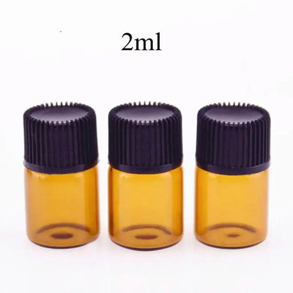 5pcs 2ml-5ml Amber Glass Orifice Reducer Bottles Sample Vial Dram Essential Oils - 2ml V528-BOTTLE-5PCS-2ML-574026