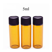 5pcs 2ml-5ml Amber Glass Orifice Reducer Bottles Sample Vial Dram Essential Oils - 2ml V528-BOTTLE-5PCS-2ML-574026