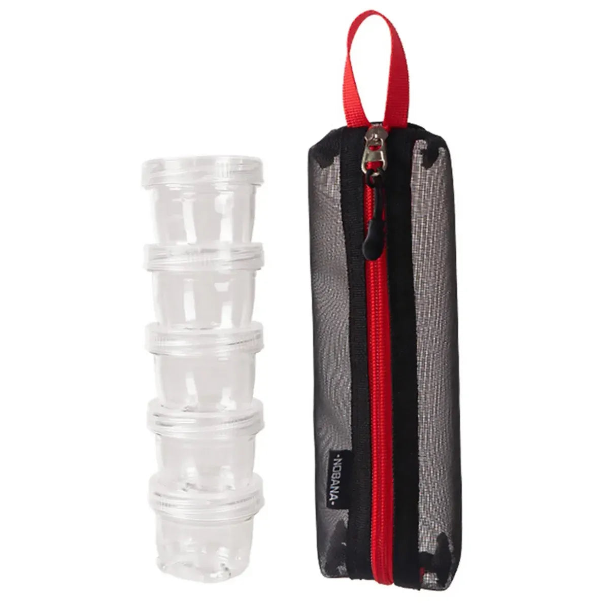 5PCS Outdoor Camping Spice Container Set Travel BBQ Seasoning Storage Box Use - Black V528-BOTTLE-5PCS-BLACK-225450