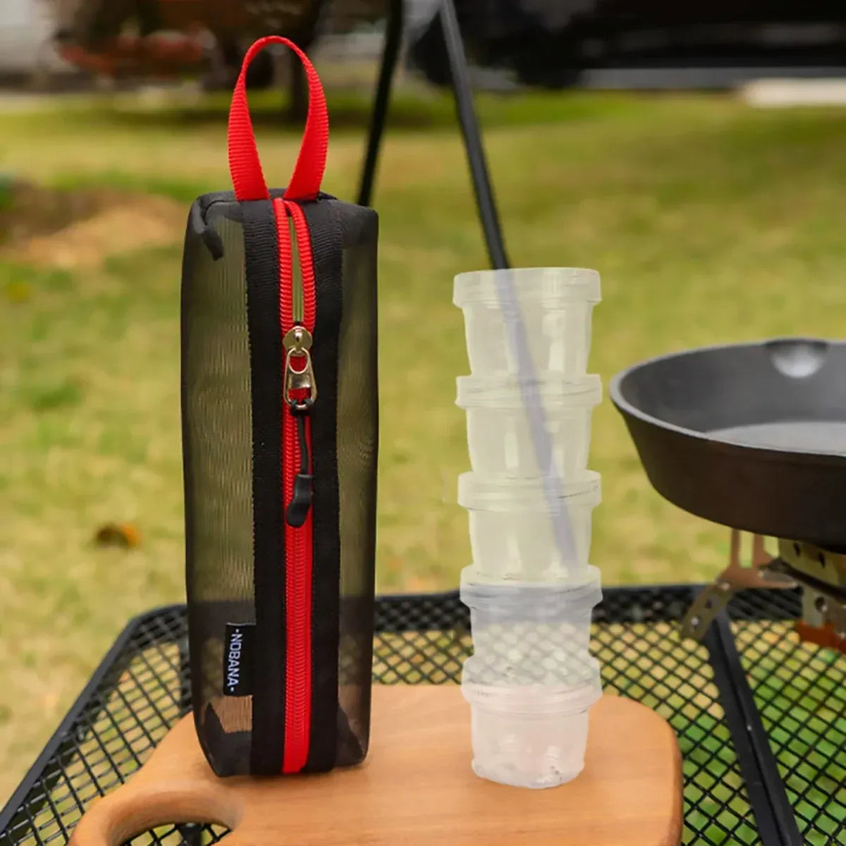 5PCS Outdoor Camping Spice Container Set Travel BBQ Seasoning Storage Box Use - Black V528-BOTTLE-5PCS-BLACK-225450