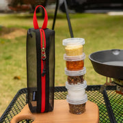 5PCS Outdoor Camping Spice Container Set Travel BBQ Seasoning Storage Box Use - Black V528-BOTTLE-5PCS-BLACK-225450