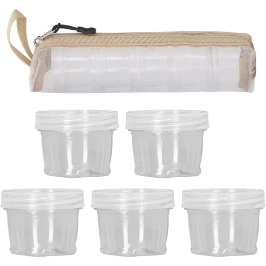 5PCS Outdoor Camping Spice Container Set Travel BBQ Seasoning Storage Box Use - White V528-BOTTLE-5PCS-WHITE-119800
