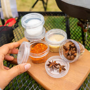 5PCS Outdoor Camping Spice Container Set Travel BBQ Seasoning Storage Box Use - White V528-BOTTLE-5PCS-WHITE-119800