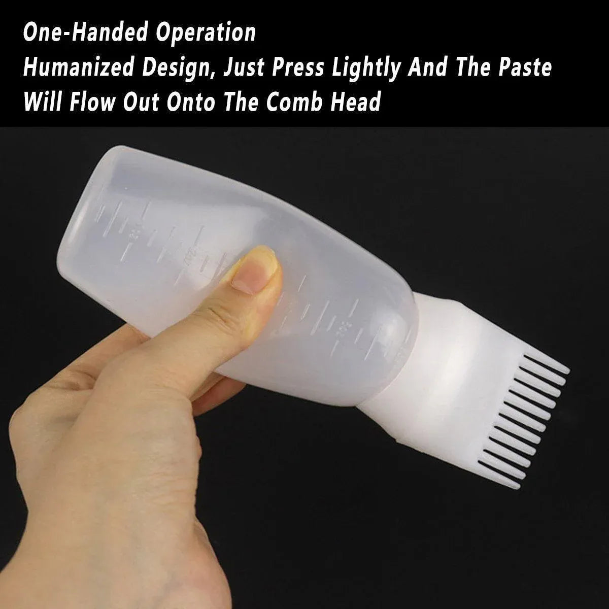 Hair Dry Cleaning Hair Bottle Combing Teeth Coloring Cream Scale Water Perm Potion Salon Tools V528-BOTTLE-COMB-WHITE-10PCS-519122