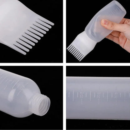 Hair Dry Cleaning Hair Bottle Combing Teeth Coloring Cream Scale Water Perm Potion Salon Tools V528-BOTTLE-COMB-WHITE-10PCS-519122