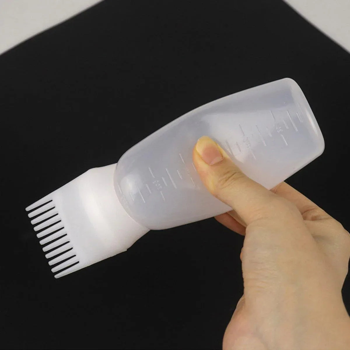 Hair Dry Cleaning Hair Bottle Combing Teeth Coloring Cream Scale Water Perm Potion Salon Tools V528-BOTTLE-COMB-WHITE-10PCS-519122