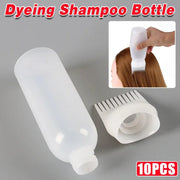 Hair Dry Cleaning Hair Bottle Combing Teeth Coloring Cream Scale Water Perm Potion Salon Tools V528-BOTTLE-COMB-WHITE-10PCS-519122