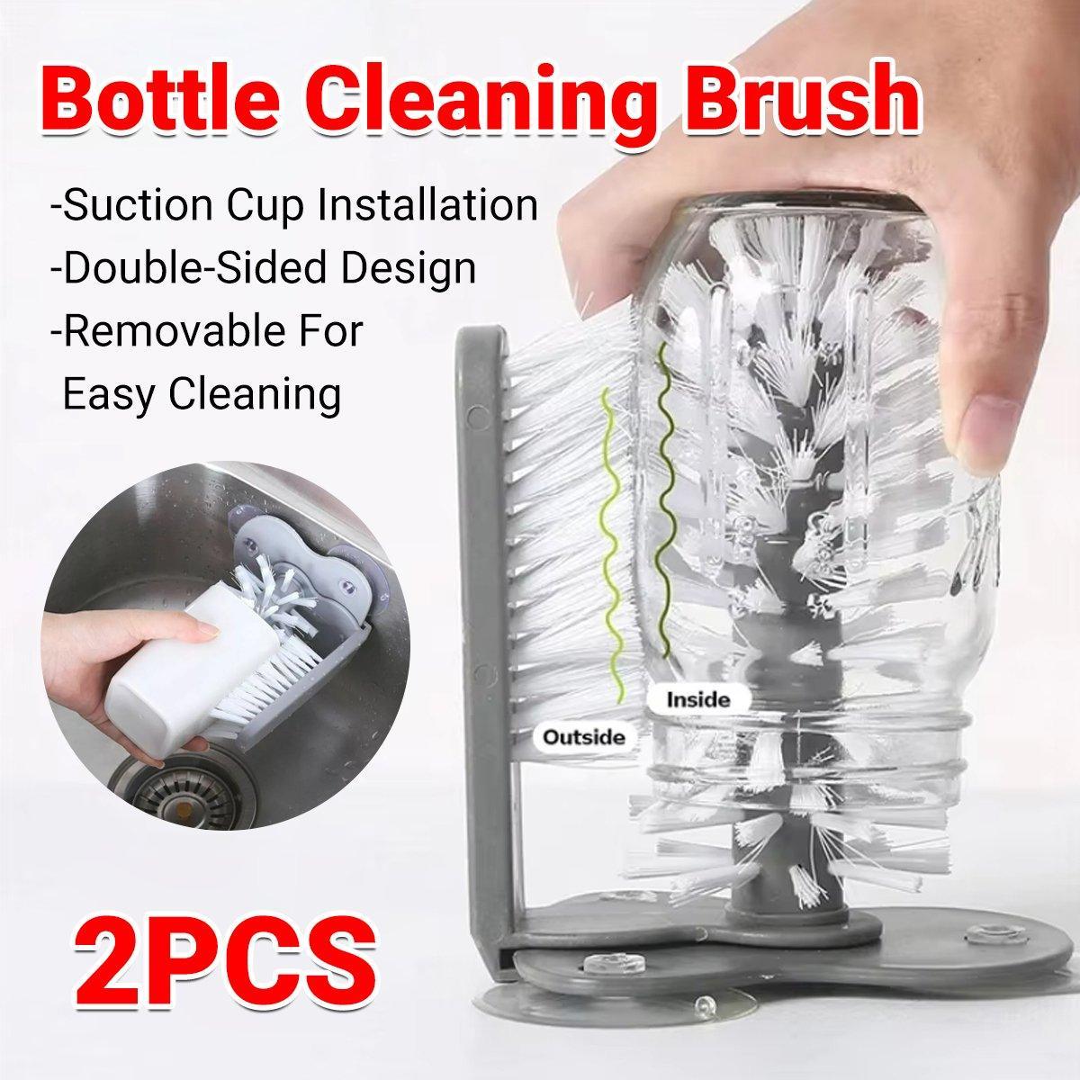 Sink Water Bottle Cleaning Brush Glass Cup Brush Suction Cup Brush Kitchen Tool V528-BOTTLE-SCRUBBER-2PCS-508112