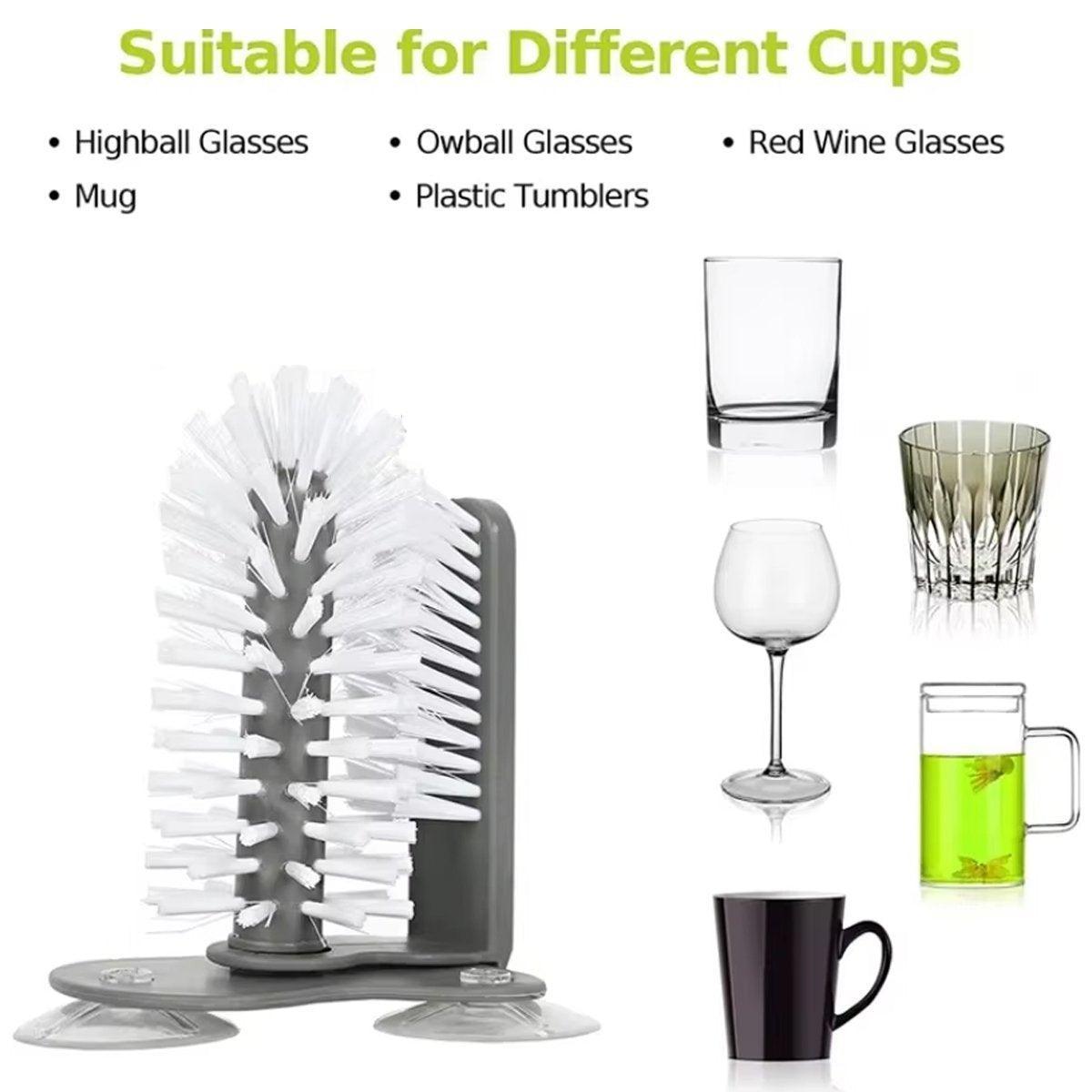 Sink Water Bottle Cleaning Brush Glass Cup Brush Suction Cup Brush Kitchen Tool V528-BOTTLE-SCRUBBER-2PCS-508112